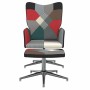 Silla de relax con taburete tela patchwork by , Armchairs - Ref: Foro24-328202, Price: 153,68 €, Discount: %