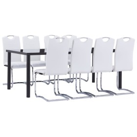 Juego de comedor 9 piezas cuero sintético blanco de , muebles para cocinas y comedores - Ref: Foro24-3053137, Precio: 846,99 ...