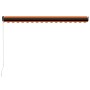 Toldo manual retráctil con LED naranja y marrón 450x300 cm von , Markisen - Ref: Foro24-3055231, Preis: 414,21 €, Rabatt: %