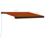 Toldo manual retráctil con LED naranja y marrón 450x300 cm von , Markisen - Ref: Foro24-3055231, Preis: 414,21 €, Rabatt: %