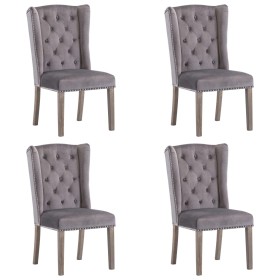 Sillas de comedor 4 unidades terciopelo gris by , dining chairs - Ref: Foro24-3055851, Price: 869,68 €, Discount: %