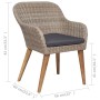 Set de comedor de jardín 7 pzas y cojines ratán sintético gris by , Garden sets - Ref: Foro24-3057814, Price: 910,68 €, Disco...