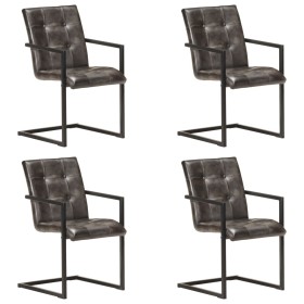 Sillas voladizas comedor 4 uds cuero auténtico gris envejecido von , Essstühle - Ref: Foro24-3059818, Preis: 549,44 €, Rabatt: %