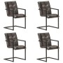 Sillas voladizas comedor 4 uds cuero auténtico gris envejecido von , Essstühle - Ref: Foro24-3059818, Preis: 549,44 €, Rabatt: %