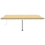 Automatic awning LED wind sensor yellow white 500x300cm by vidaXL, Awnings - Ref: Foro24-3069793, Price: 655,47 €, Discount: %