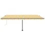Automatic awning LED wind sensor yellow white 500x300cm by vidaXL, Awnings - Ref: Foro24-3069793, Price: 739,70 €, Discount: %