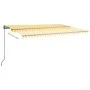 Automatische Markise LED-Windsensor gelb weiß 500x300cm von vidaXL, Markisen - Ref: Foro24-3069793, Preis: 739,70 €, Rabatt: %