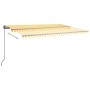 Automatische Markise LED-Windsensor gelb weiß 500x300cm von vidaXL, Markisen - Ref: Foro24-3069793, Preis: 666,12 €, Rabatt: %