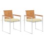 Sillas de jardín con cojines 2 uds madera maciza acacia y acero by , Garden chairs - Ref: Foro24-3061505, Price: 240,03 €, Di...