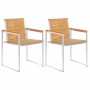 Sillas de jardín con cojines 2 uds madera maciza teca y acero von , Gartenstühle - Ref: Foro24-3061518, Preis: 278,80 €, Raba...