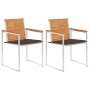 Sillas de jardín con cojines 2 uds madera maciza acacia y acero von , Gartenstühle - Ref: Foro24-3061496, Preis: 240,11 €, Ra...
