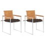 Sillas de jardín con cojines 2 uds madera maciza acacia y acero von , Gartenstühle - Ref: Foro24-3061511, Preis: 235,74 €, Ra...