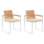 Sillas de jardín con cojines 2 uds madera maciza teca y acero by , Garden chairs - Ref: Foro24-3061532, Price: 281,63 €, Disc...