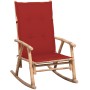 Silla mecedora con cojín bambú von , Gartenstühle - Ref: Foro24-3063909, Preis: 137,82 €, Rabatt: %