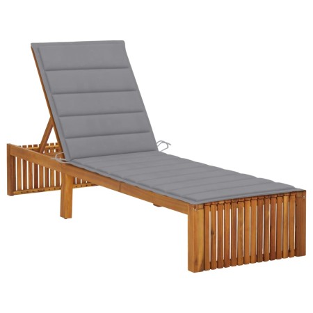 Tumbona con cojín madera maciza de acacia by , Loungers - Ref: Foro24-3064150, Price: 236,52 €, Discount: %