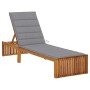 Tumbona con cojín madera maciza de acacia by , Loungers - Ref: Foro24-3064150, Price: 236,52 €, Discount: %