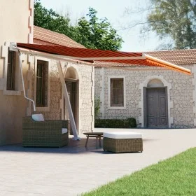 Toldo de pie automático naranja y marrón 400x300 cm by vidaXL, Awnings - Ref: Foro24-3069550, Price: 733,39 €, Discount: %