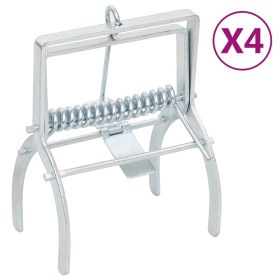 Trampas para topos 4 unidades acero galvanizado plateado von , Fallen zur Schädlingsbekämpfung - Ref: Foro24-150682, Preis: 2...