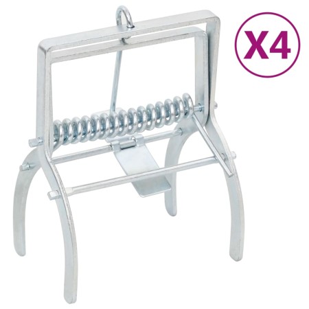 Trampas para topos 4 unidades acero galvanizado plateado von , Fallen zur Schädlingsbekämpfung - Ref: Foro24-150682, Preis: 2...