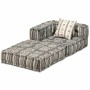 Puf modular de 4 plazas de tela de rayas grises by , Cushions for chairs and sofas - Ref: Foro24-244982, Price: 690,28 €, Dis...
