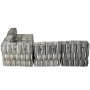 Puf modular de 4 plazas de tela de rayas grises by , Cushions for chairs and sofas - Ref: Foro24-244982, Price: 690,28 €, Dis...