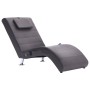 Diván de masaje con almohada de cuero artificial gris von , Tagesbetten - Ref: Foro24-281288, Preis: 268,43 €, Rabatt: %