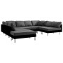 Sofá seccional de cuero sintético negro by , Sofas - Ref: Foro24-287203, Price: 1,00 €, Discount: %