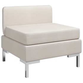 Sofá central seccional con cojín tela color crema de , Sofás - Ref: Foro24-287002, Precio: 125,68 €, Descuento: %