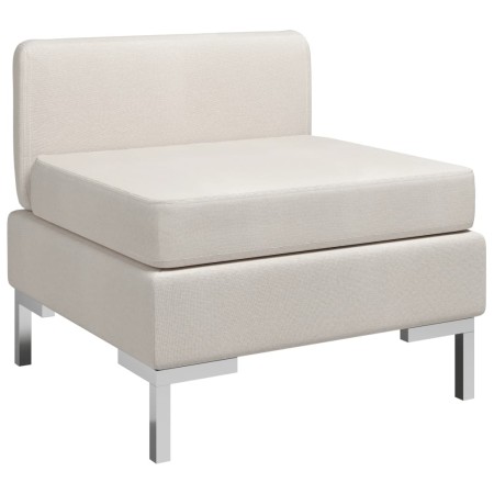 Sofá central seccional con cojín tela color crema de , Sofás - Ref: Foro24-287002, Precio: 128,04 €