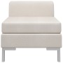 Sofá central seccional con cojín tela color crema de , Sofás - Ref: Foro24-287002, Precio: 128,04 €