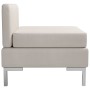 Sofá central seccional con cojín tela color crema by , Sofas - Ref: Foro24-287002, Price: 128,13 €, Discount: %