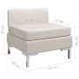 Sofá central seccional con cojín tela color crema by , Sofas - Ref: Foro24-287002, Price: 128,13 €, Discount: %