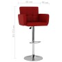 Taburetes de cocina 2 unidades cuero sintético rojo vino tinto by , Kitchen stools - Ref: Foro24-323659, Price: 185,28 €, Dis...