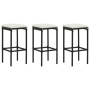 Set muebles de bar para jardín 4 piezas y cojines negro von , Gartensets - Ref: Foro24-3064876, Preis: 372,16 €, Rabatt: %