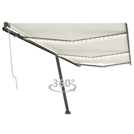 Automatische Markise mit LED-Windsensor Creme 600x300 cm von vidaXL, Markisen - Ref: Foro24-3069812, Preis: 804,63 €, Rabatt: %