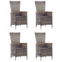 Juego de comedor para jardín 5 piezas gris by , Garden sets - Ref: Foro24-3068758, Price: 705,15 €, Discount: %