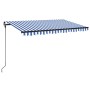 Toldo manual retráctil con LED azul y blanco 450x300 cm by , Awnings - Ref: Foro24-3069121, Price: 417,79 €, Discount: %