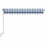 Toldo manual retráctil con LED azul y blanco 450x300 cm by , Awnings - Ref: Foro24-3069121, Price: 417,79 €, Discount: %