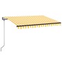 Toldo automático LED sensor de viento amarillo blanco 350x250cm by , Awnings - Ref: Foro24-3069093, Price: 526,97 €, Discount: %