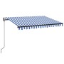 Toldo automático LED sensor de viento azul y blanco 350x250 cm de , Toldos - Ref: Foro24-3069091, Precio: 520,82 €