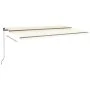 Automatic awning with LED wind sensor cream 600x300 cm by vidaXL, Awnings - Ref: Foro24-3069812, Price: 878,46 €, Discount: %