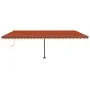 Toldo automático LED sensor de viento naranja marrón 600x300 cm by vidaXL, Awnings - Ref: Foro24-3069815, Price: 868,80 €, Di...