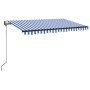 Toldo automático retráctil azul y blanco 450x350 cm by , Awnings - Ref: Foro24-3069206, Price: 513,60 €, Discount: %