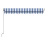 Toldo automático retráctil azul y blanco 450x350 cm by , Awnings - Ref: Foro24-3069206, Price: 513,60 €, Discount: %