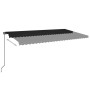 Toldo retráctil manual con luz LED gris antracita 600x350 cm by , Awnings - Ref: Foro24-3069244, Price: 599,97 €, Discount: %