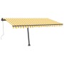 Toldo automático LED sensor de viento amarillo blanco 450x350cm von , Markisen - Ref: Foro24-3069853, Preis: 761,26 €, Rabatt: %