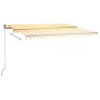Toldo automático LED sensor de viento amarillo blanco 450x350cm von , Markisen - Ref: Foro24-3069853, Preis: 761,26 €, Rabatt: %