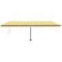 Toldo automático LED sensor de viento amarillo blanco 600x350cm von , Markisen - Ref: Foro24-3069893, Preis: 1,00 €, Rabatt: %
