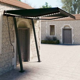Toldo automático LED sensor de viento gris antracita 3,5x2,5 m de , Toldos - Ref: Foro24-3070134, Precio: 610,66 €