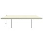 Toldo retráctil automático con postes crema 6x3,5 m by , Awnings - Ref: Foro24-3070287, Price: 866,34 €, Discount: %